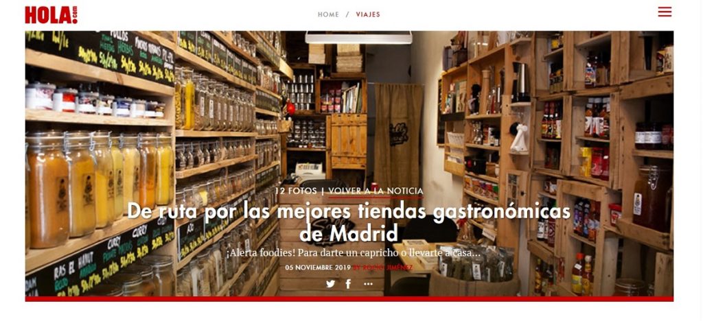 Sally Pepper Spices la tienda de especias, chiles y salsas picantes en la ruta de las mejores tiendas gastronómicas de Madrid sgún la revista Hola.com